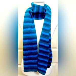 New Divided Wool Blue Winter Scarf